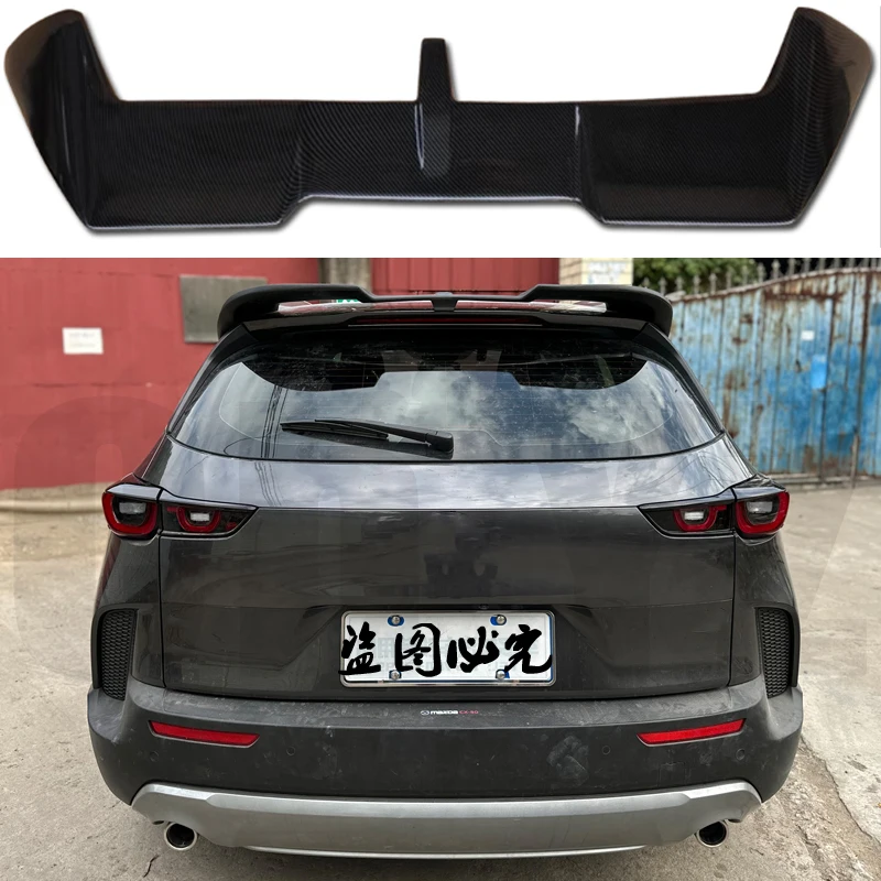 

For Mazda CX-50 SUV 2023+ 100% Real Carbon Fiber High Quality Rear Spoiler Trunk Lid Rear Roof Wing Diffuser GT Seagull Styl