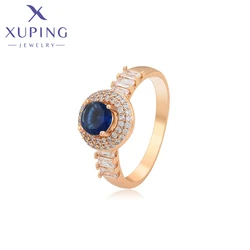 Xuping Jewelry Simple Copper Alloy Fashion Stone Charm Ring of Gold Color for Woman Romantic Gift X000703104