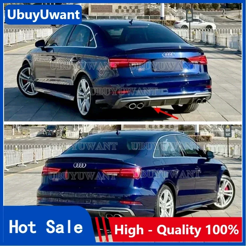 For Audi A3 2017-2019 Sportback /Sedan S-Line Standard Rear Diffuser Bumper Kit Lip Spoiler High Quality Upgrade Refits Splitter