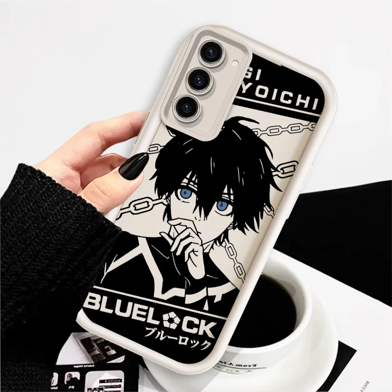 Anime BLUE LOCK Cartoon Art For Samsung Note 20 S24 S23 S22 S21 S20 Ultra Plus FE A25 A55 A22 A15 A35 5G Eye Ladder Cover