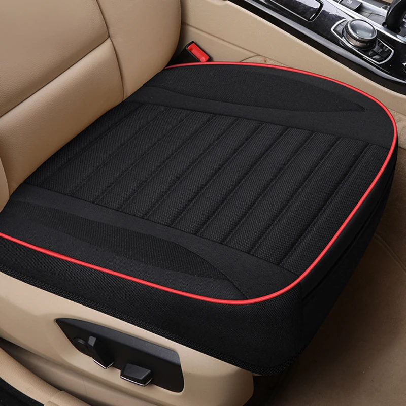 Luxury Car Seat Linen Cover Cushion Four Seasons Universal Breathable Non-slip Full Surround Auto Front Rear Seat Protector Pad