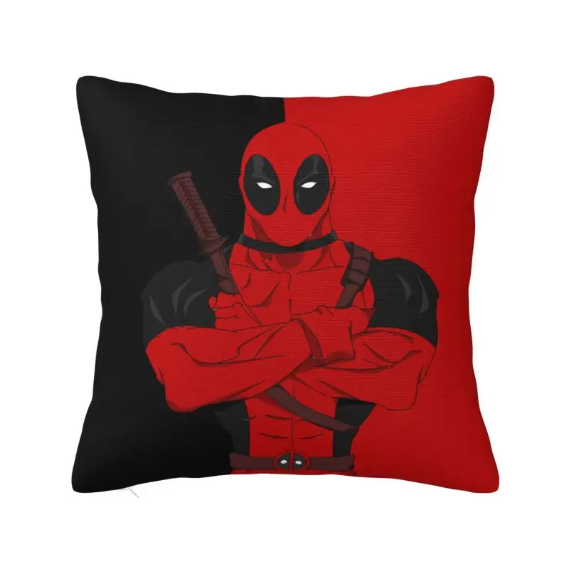 

Deadpool Throw Pillow Case 45*45cm for Sofa Cushion Cover Velvet Polyester Pillowcase Double-sided Printing