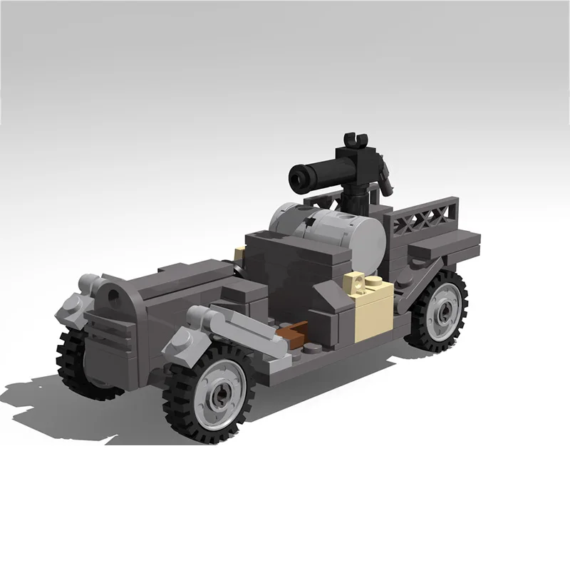 Modelo de veículo de reconhecimento da segunda guerra mundial, tijolos de construção moc, equipamento de guerra, tecnologia modular, presentes, feriado, montar, brinquedos infantis, terno