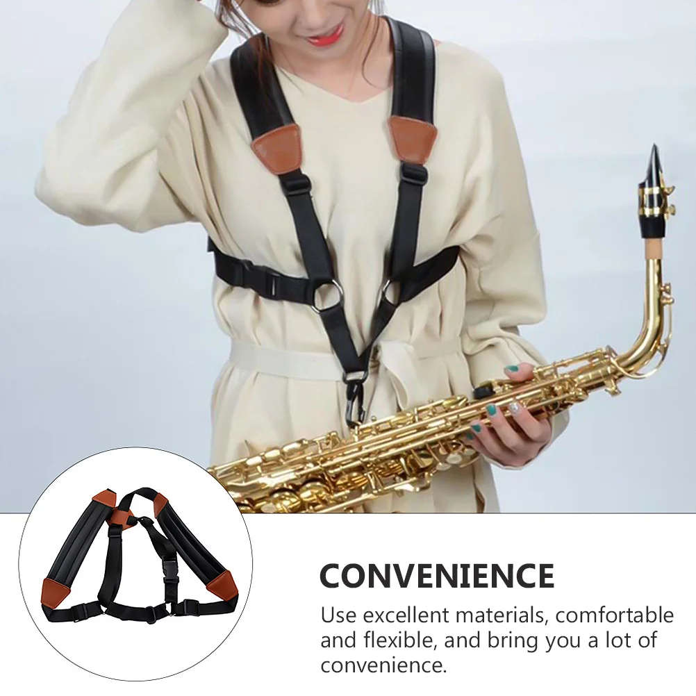 

Universal Saxophone Shoulder Strap Adjustable Comfortable Durable Fixing Saxophone Harness Accessory Sax Harness