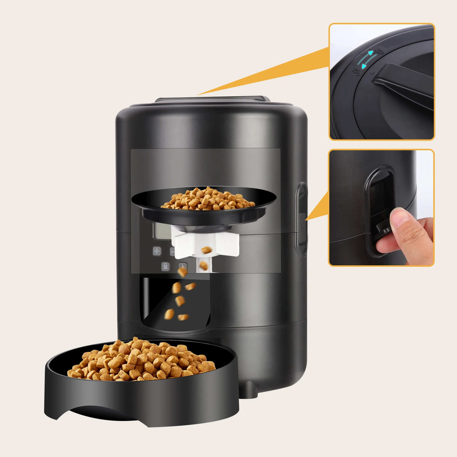 2l Knopf USB automatische Tier fütterung Smart Cat Feeder Hund Slow Food Spender mit Timer Haustier Fütterung Haustier liefert Futters chale