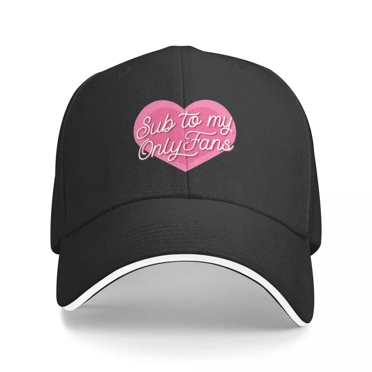 

Sub to my OF Heart Aesthetic Egirl Y2K Baseball Cap beach hat custom Hat Golf Cap Streetwear Hats For Women Men's