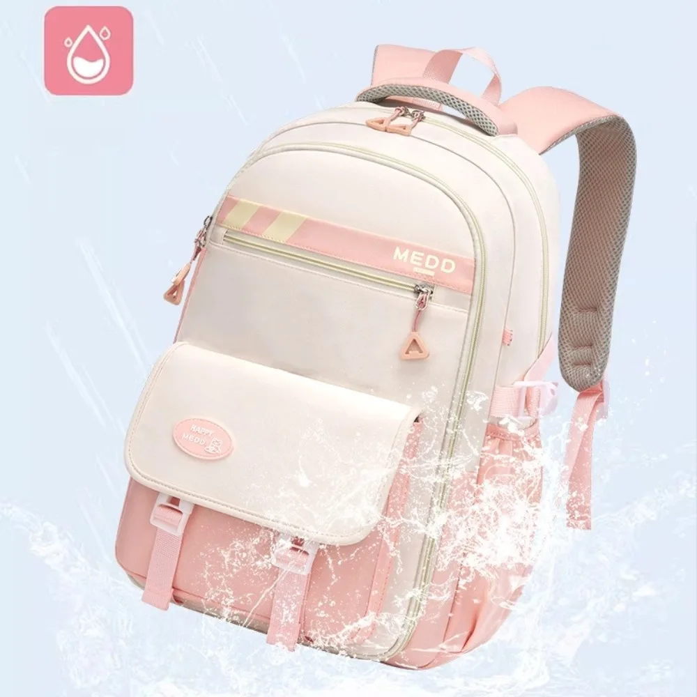 Large Capacity School Bag Lightweight Stress Relief Student Backpack Waterproof Shoulder Backpack Junior And High School Girls