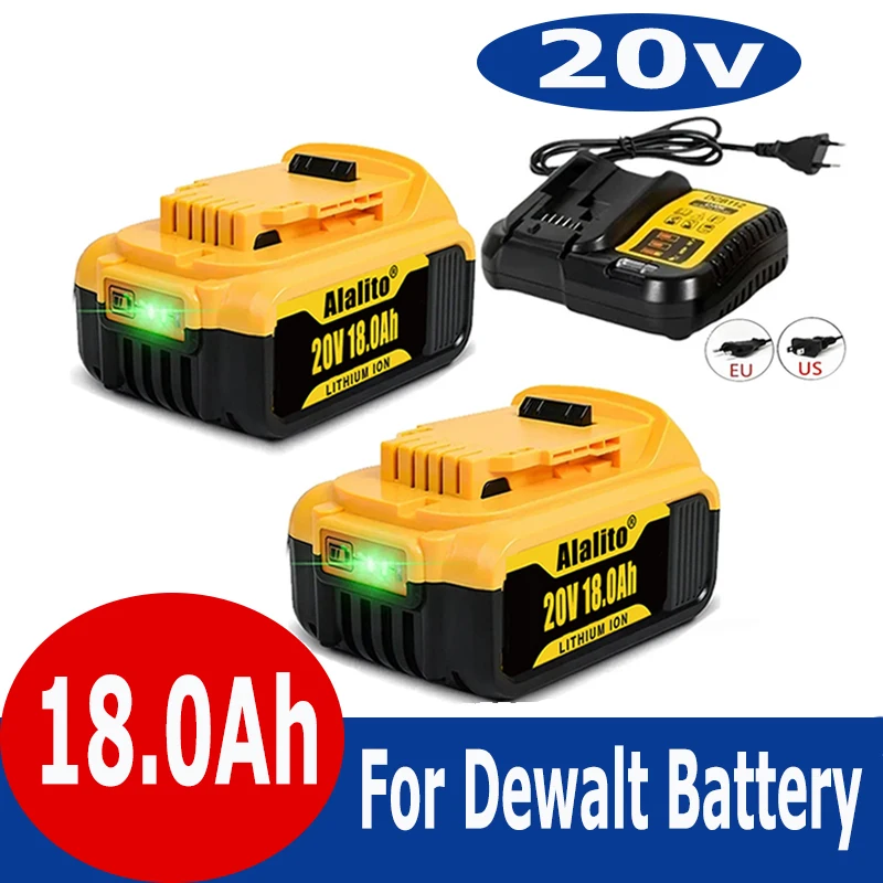 

Original DCB200 20V 18000mAh Lithium Replacement Battery For Dewalt 18V DCB184 DCB200 DCB182 DCB180 DCB181 DCB182 DCB201 DCB206