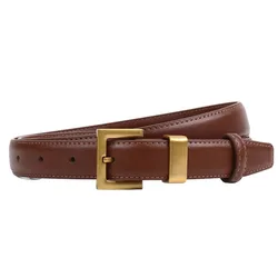 Women's Genuine Leather Belt High-grade Luxury Leather Buckle Soft Fashionable and Versatile To Decorate Skirts and Jeans
