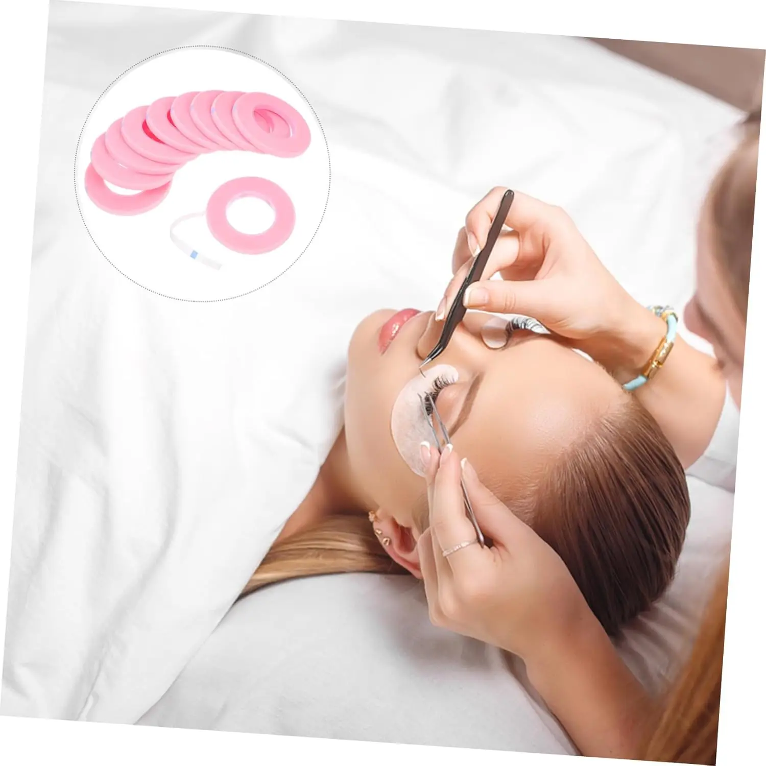 10롤 속눈썹 연장 테이프 속눈썹 연장 키트 여성용 눈꺼풀 리프터, 속눈썹 연장 도구, 웨딩 크리스마스 선물