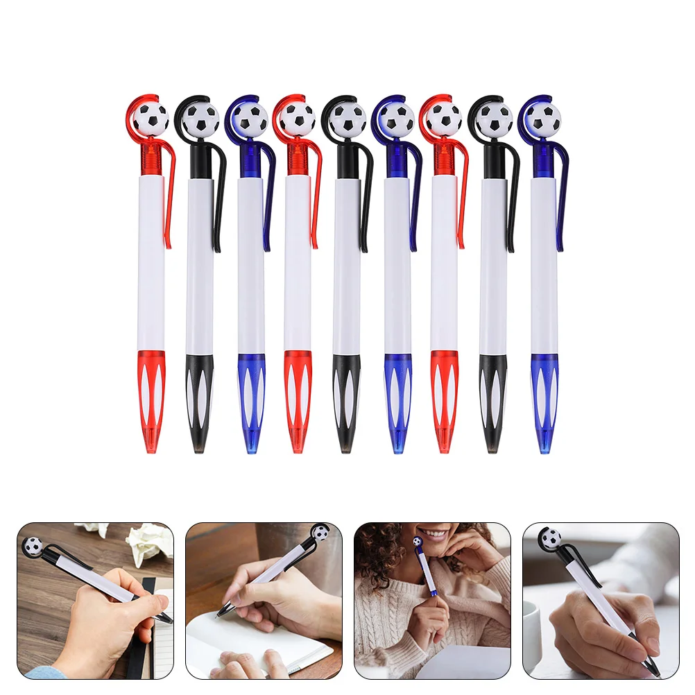 

9 Pcs Ballpoint Pen Soccer Shape Writing Pens Black Kids Advertising Souvenir Gift