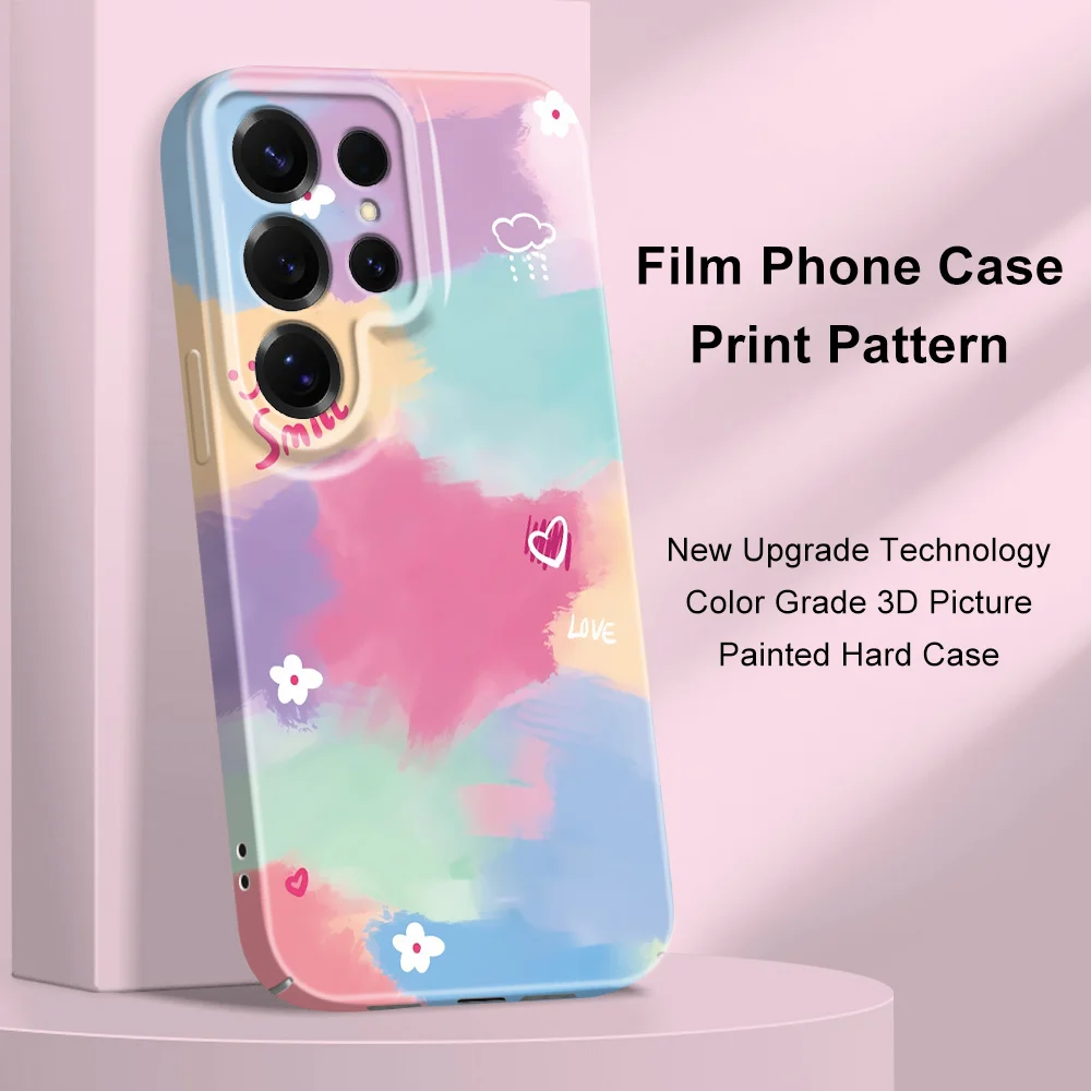 Rainbow Flower Phone Case For Samsung Galaxy S26 S25 S24 S23 S22 S21 S20 Plus Ultra FE 5G Film Hard Cover