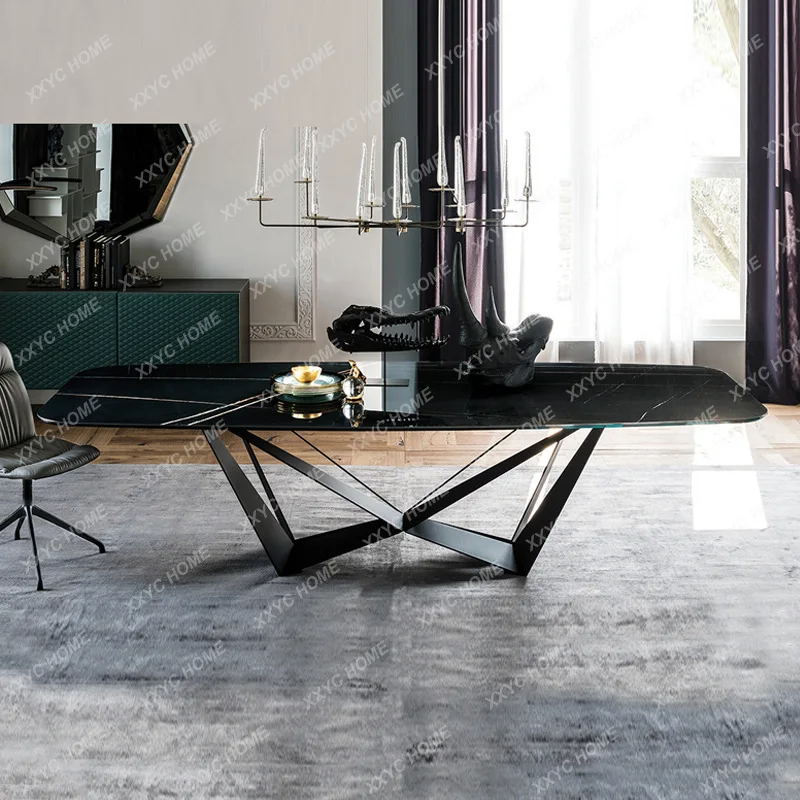 

dining table marble dining table light luxury creative rectangle