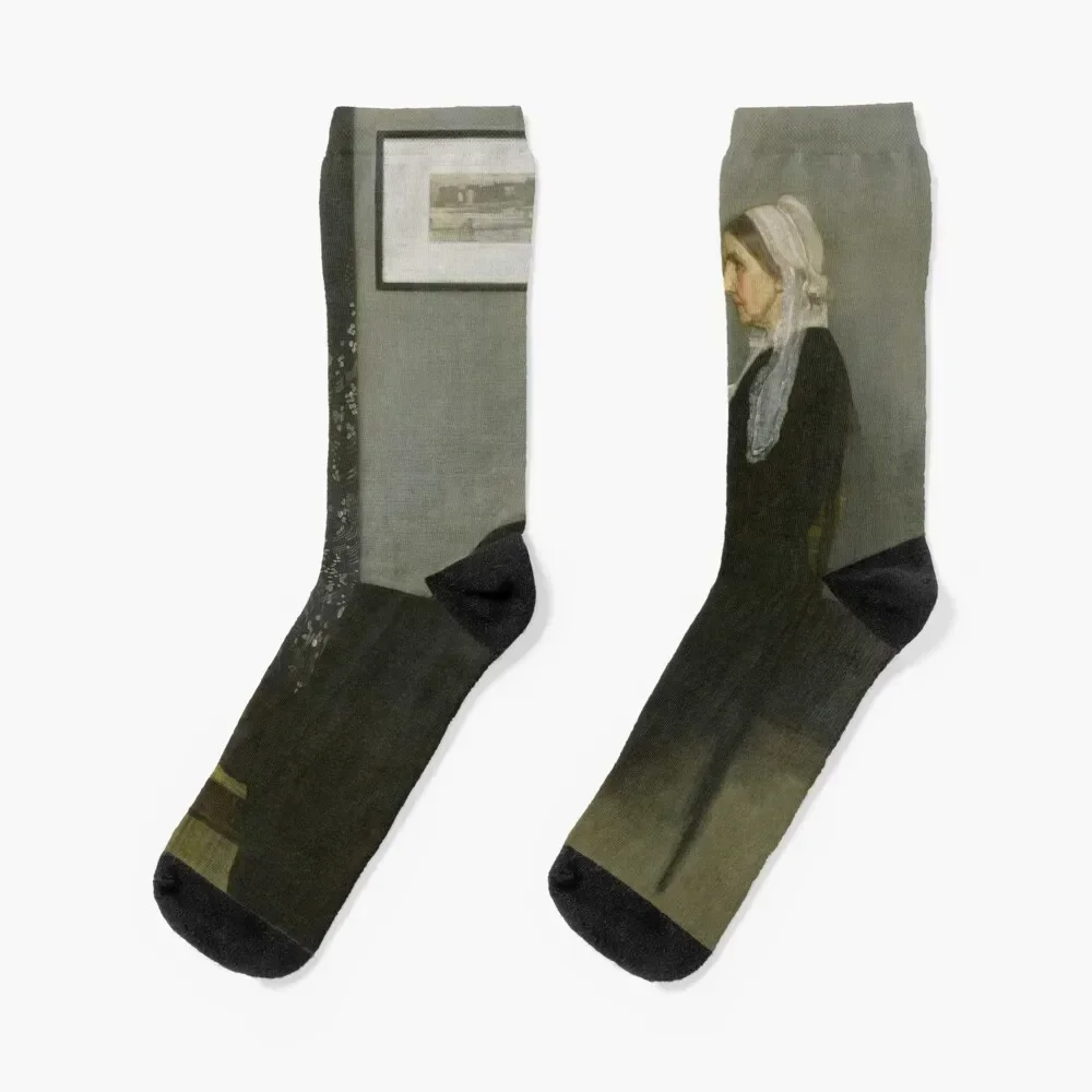 Whistler's Mother by James McNeill Whistler Socks Rugby gym hockey Stockings man Socks For Girls Men's
