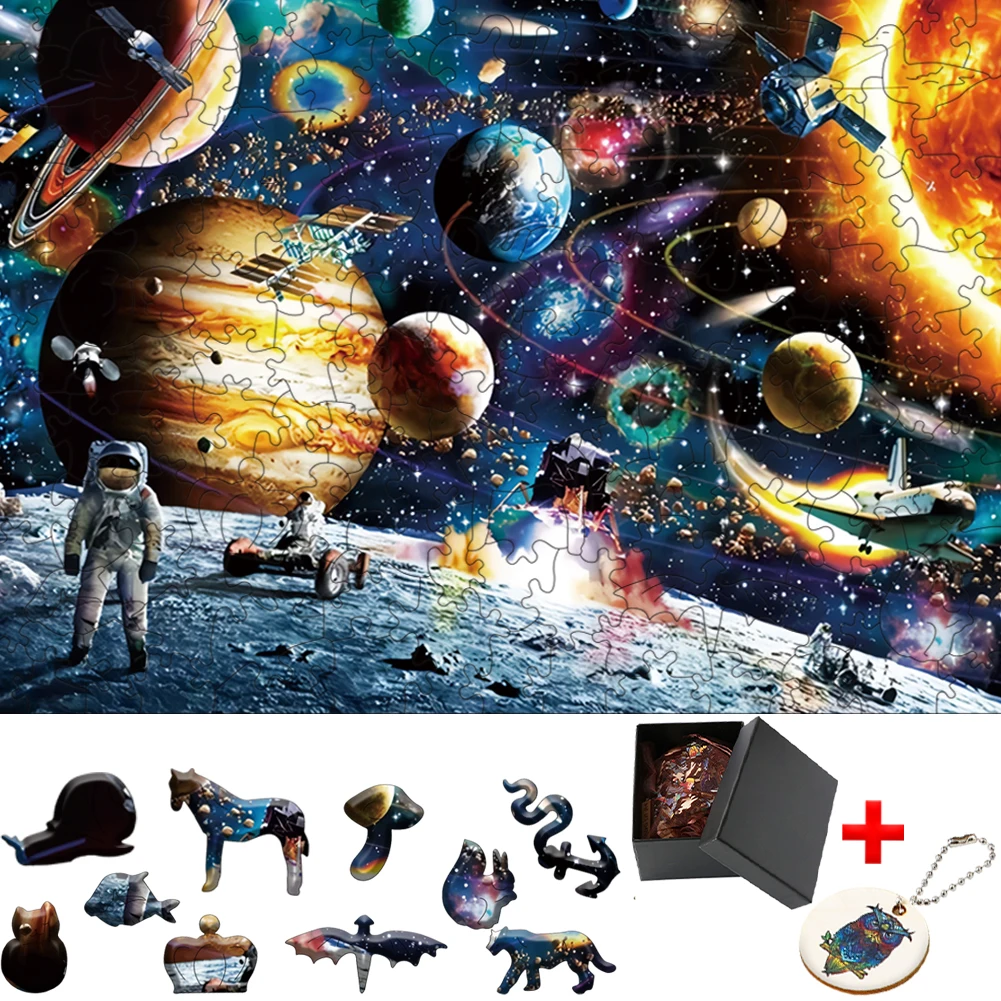 

The Firmament Toy IQ Games for Children 3d Puzzle Wood Brain-teaser Model Intellectual Exercise Irregular Jigsaw Puzzle Adults