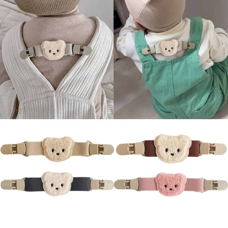 

Adjustable Elastic Shoulder Strap Clip for Baby Suspender Pants Anti-drop Kids Pants Shoulder Clip Overall Pants Shoulder Strap