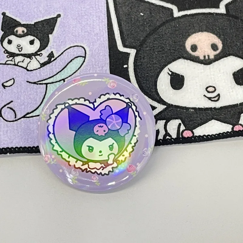 58Mm Sanrio Hello Kitty Bros Tokoh Anime Kawaii Kartun PVC Pin Q Figural Anime Merchandise Pakaian Dekorasi Hadiah Anak-anak