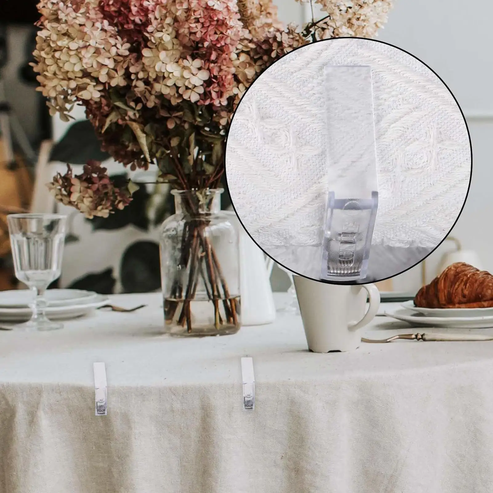 

Tablecloth Holders 20 Piece Tablecloth Clips For Outdoor Tables Windproof Clamps Cover For Restaurant Dinner Party Family