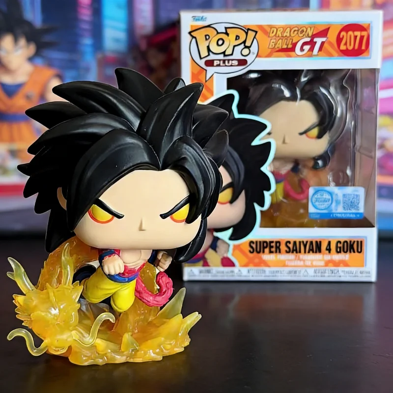 ¡Funko POP! Original Dragon Ball Super Saiyan 4 Goku Vegeta Gogeta Dragon Fist colección de figuras de acción juguetes regalo para fanáticos del Anime
