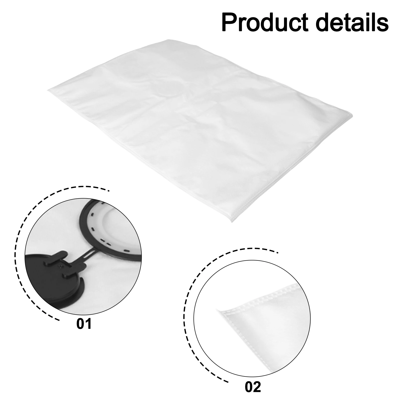 

Vacuum Cleaner Dust Bags Compatible with For Bosch GAS 25 L SFC Non Woven Fabric Replacement Kit Choose from 6 or 12 Pieces