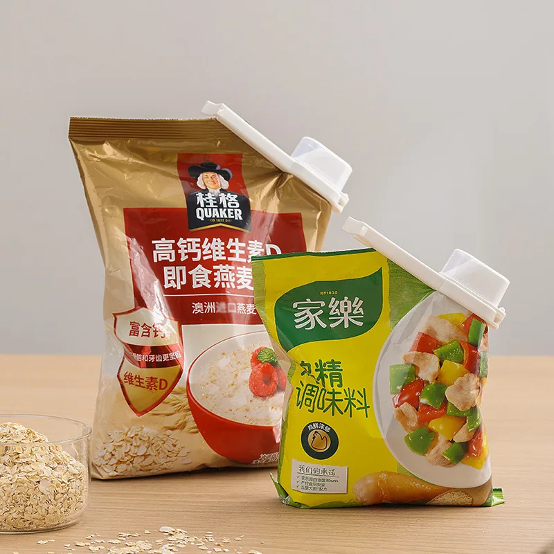 2pcs/set Sealing Clip With Lid Seasoning Bag Milk Powder Sna