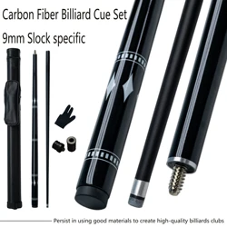 High performance Snooker Carbon Fiberglass Billiards Cue Set 9mm Tip Pointed Professional Pool Cue Crazy Billiards Supplies
