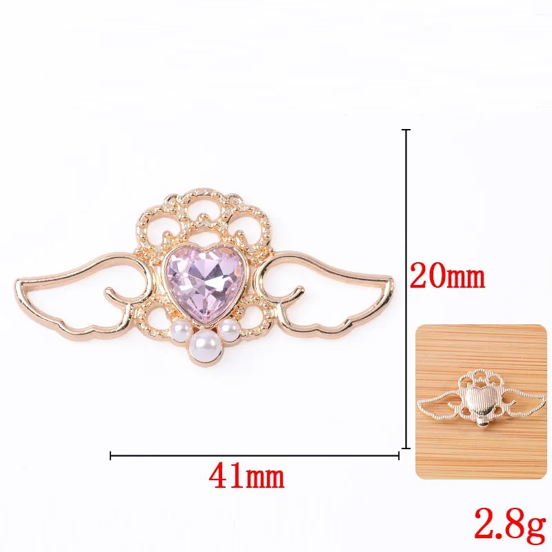 10PCS Baroque pendant fashion trend hollow love wings alloy accessories wholesale personalized collarbone chain earrings accesso