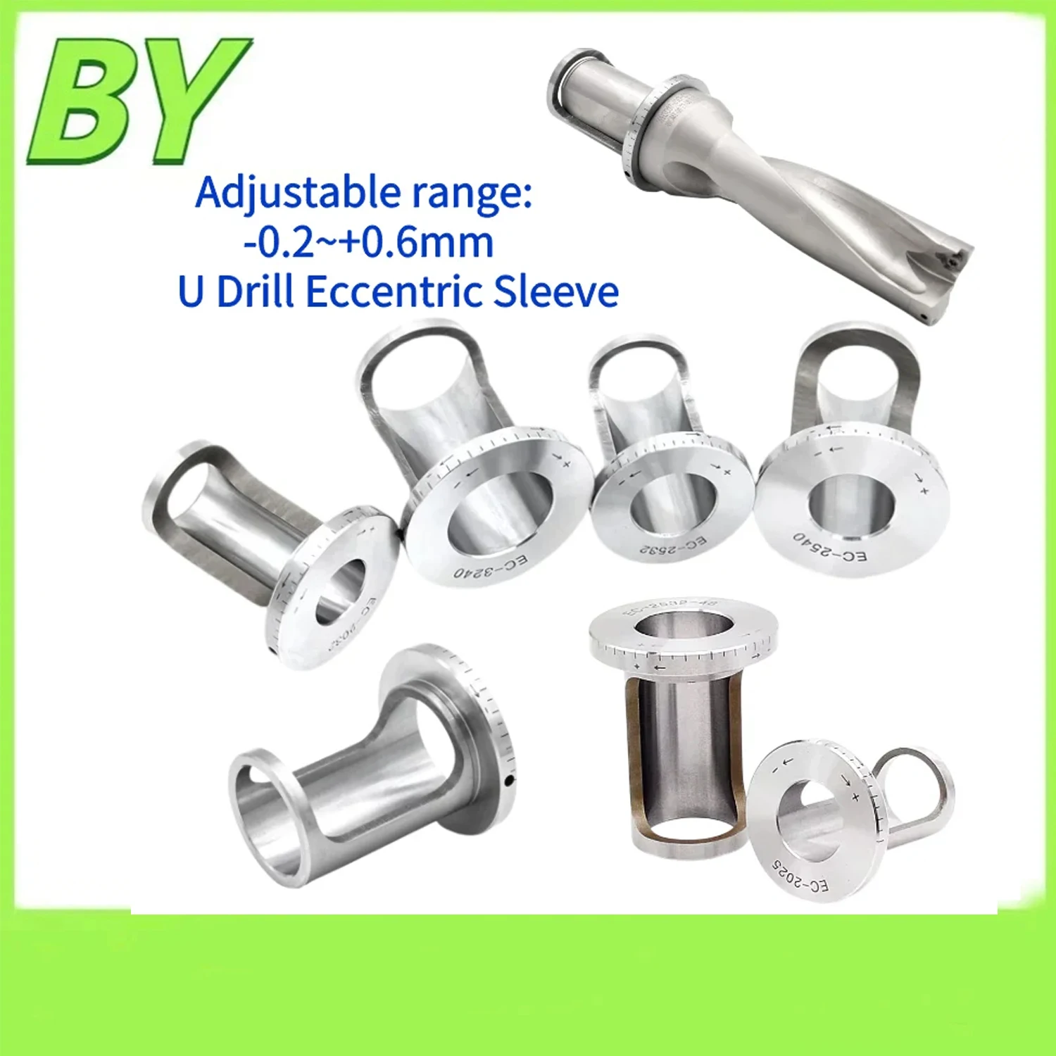 U Drills Fast Eccentric Sleeves Adjustable Drill Sleeve Accessories Machining Center U Drills Fine-tuning Chucks EC20-25 25-32
