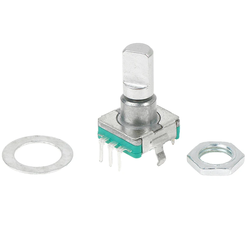 EC11 Thin Rotary Encoder With Switch 30 Positioning 15 Pulse 15mm Half-axis Audio Digital Potentiometer 5 Feet