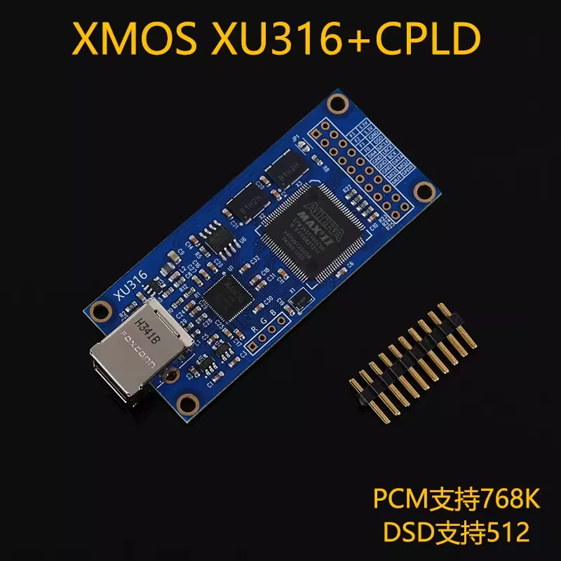 XMOS XU316 USB digital interface supports MQA compatibility with Amanero Italian daughter card 4-layer board