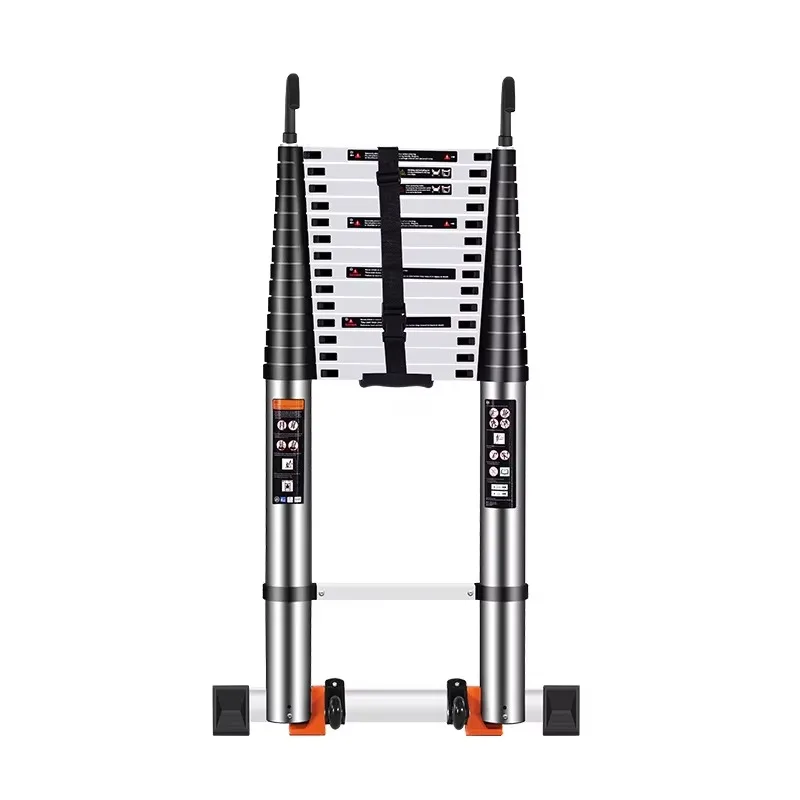 Customized Telescoping Aluminum Ladder 2-Hook Design For Home Work Loft Roof Attic RV Homeowners Association Access