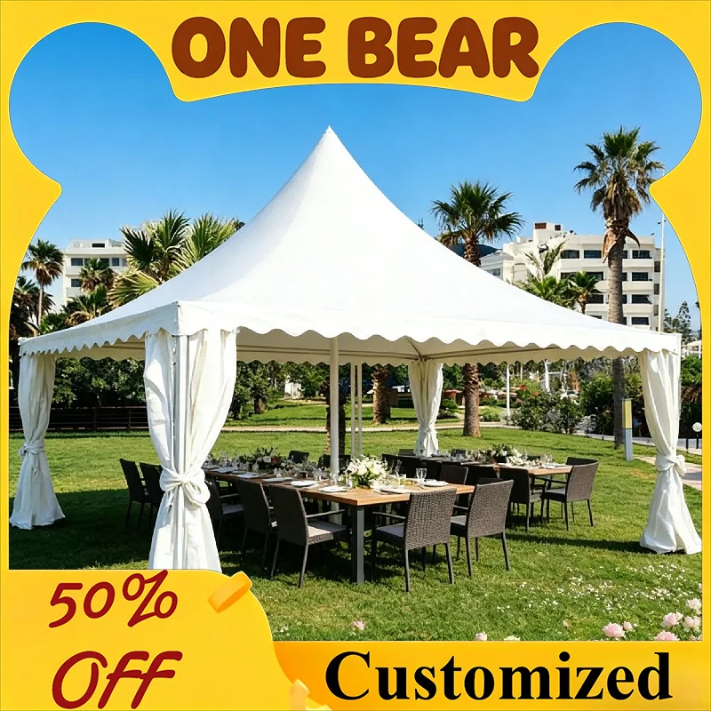 Customizable High Peak Pagoda Portable Canopy Pavilion Tent Sturdy Outdoor Shelter For Large And Small Celebration Events