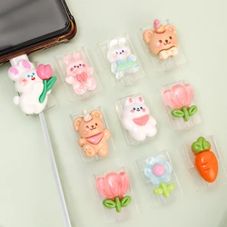 Cute Cartoon Cable Winder Protective Cover Mobile Phone Charging Data Cord Wire Protector Shell for Samsung Mi Android Universal