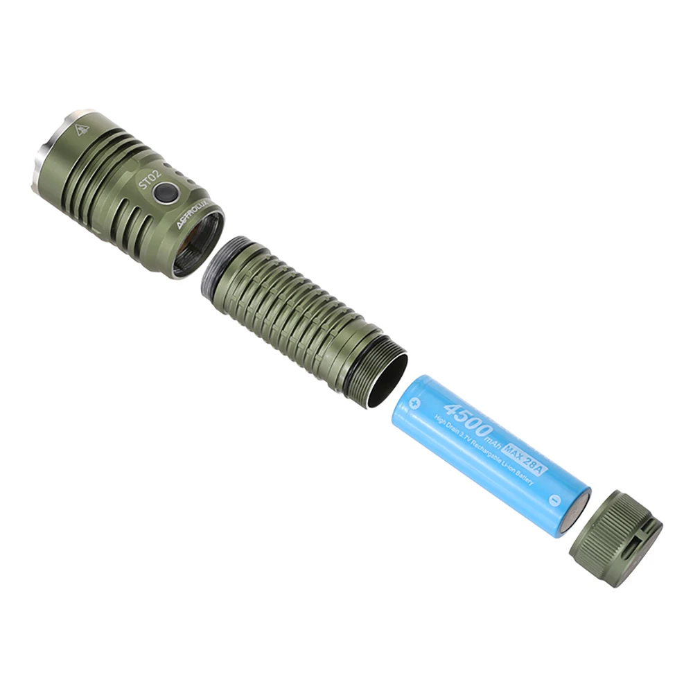 Astrolux? ST02 SFT25R-LED 2000LM 627M Mini Size Powerful EDC Flashlight 21700 Battery Optional Long Distance LED Torch Outdoor W