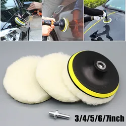 5PCS 3/4/5/6/7 inch Polishing Kit Polishing Pad Car Waxing Sponge Disk Wool Wheel Auto Paint Care Polisher Pads Car Gadget