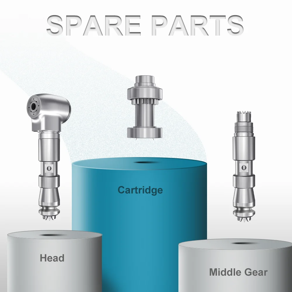 S1-1L AI DENTAL Smile Series Low Speed Handpiece/Set Upgrade 1:1 Quattro Water Spray z włóknem światłowodowym Blue Ring Contra Angle New