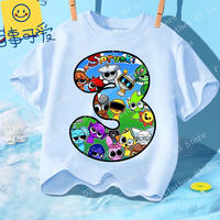 Harajuku T Shirt Little Baby Funny Casual Top Children Birthday Gift Sprunki Kids T-Shirt Incredibox Digit 1-10 Clothes