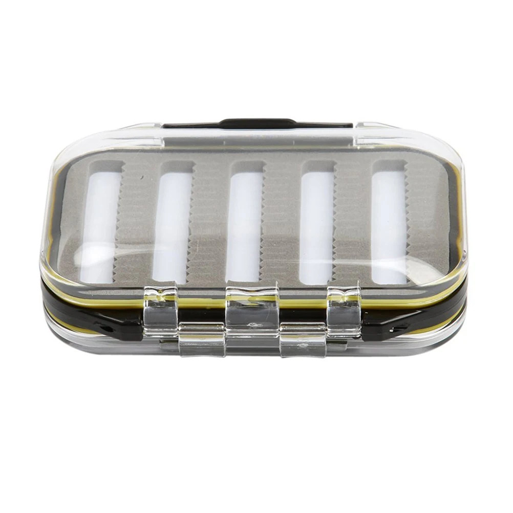 

Waterproof Fly Box Double Pocket Size Face Insert Fishing Box For Dry Flies Mini Hard Plastic With Durable Silicone Sealed