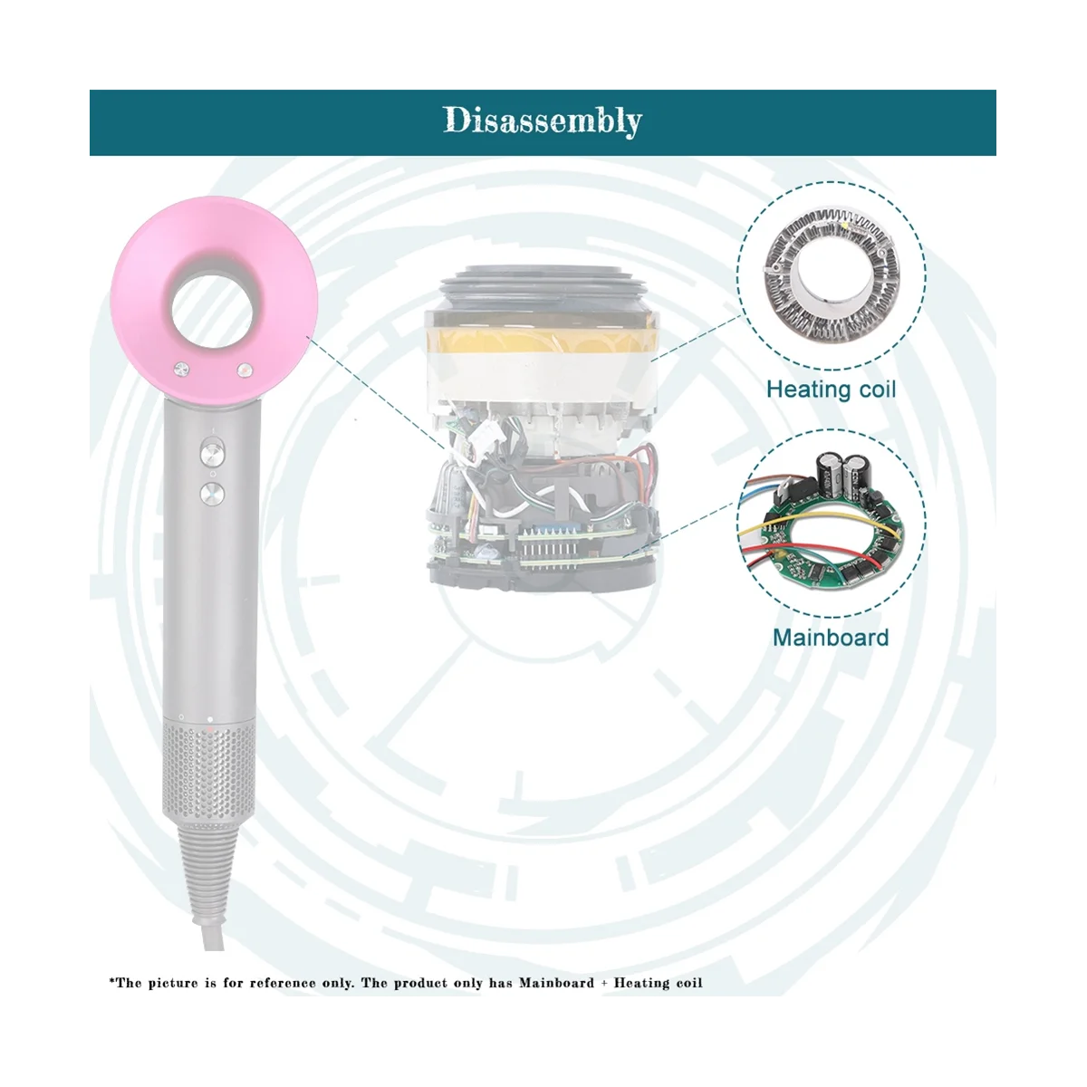 Motherboard Heating Coil Assembly for Dyson Hair Dryer HD01 HD02 HD03 Repair Parts