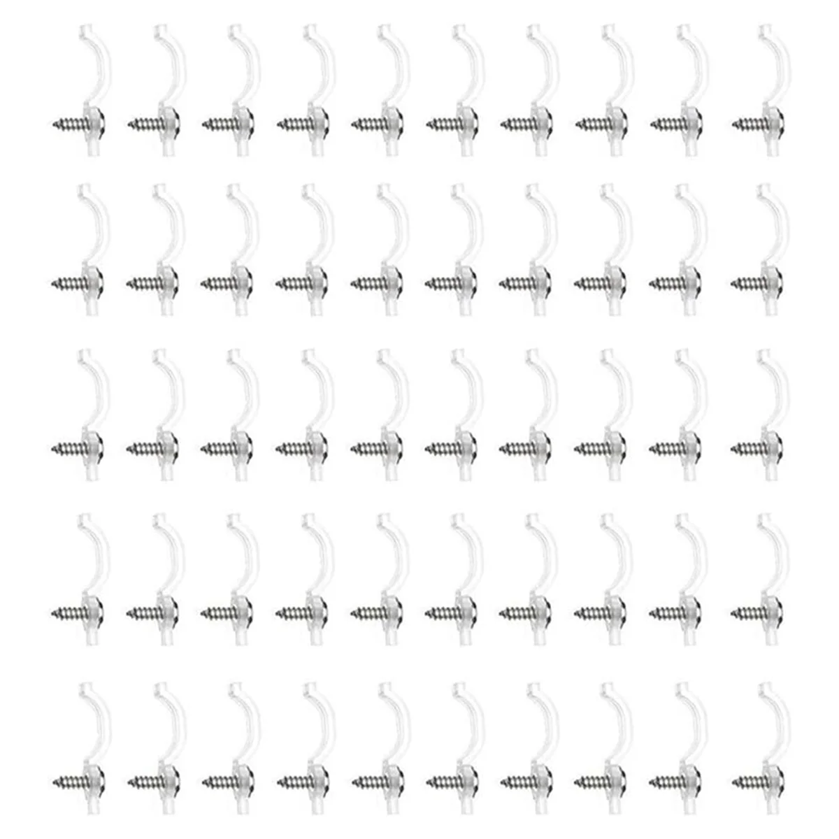 A83Z 100pcs LED Strip Mounting Clips for LED Light Strips for 10mm Wide Waterproof Strip Lights