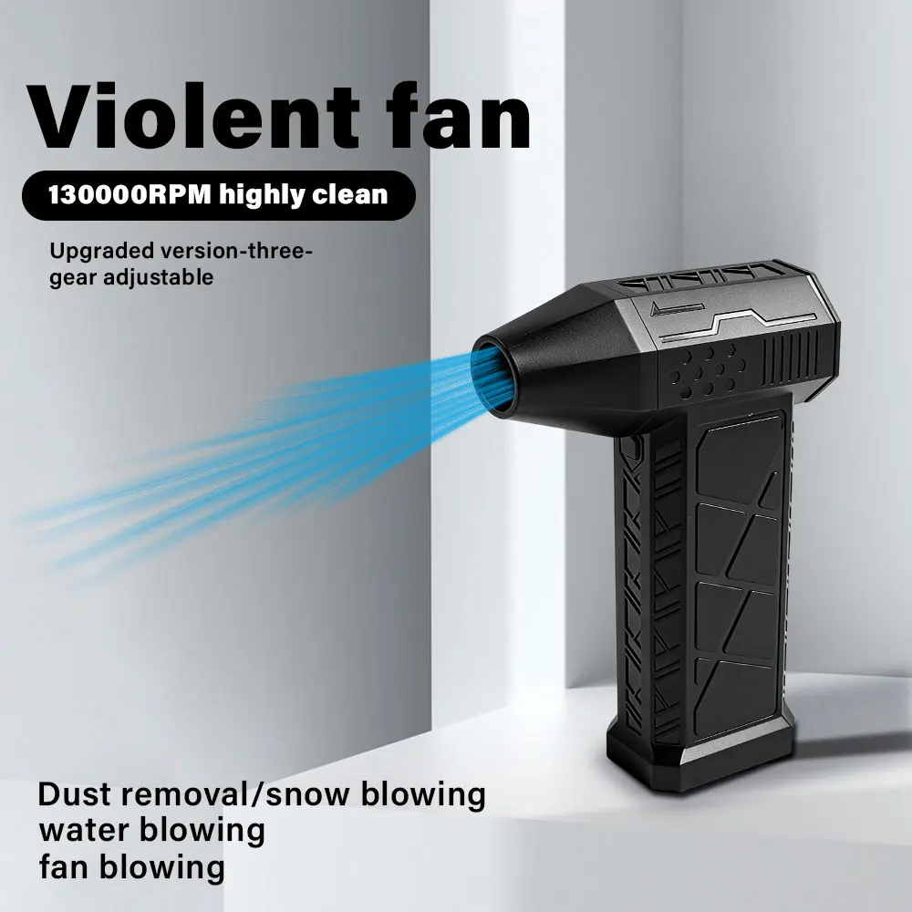 

High Power X3 Turbo Fan 130000RPM with Brushless Motor - Variable Speed Handheld Air Blower for Professional Dust Cleaning