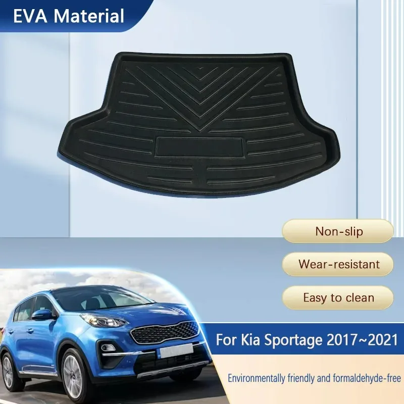 Car Rear Trunk Storage Pad For Kia Sportage QL KX5 2017~2021 Anti-Dirty Rug Boots Mats Cargo Liner Cover Auto Interior Accesorio