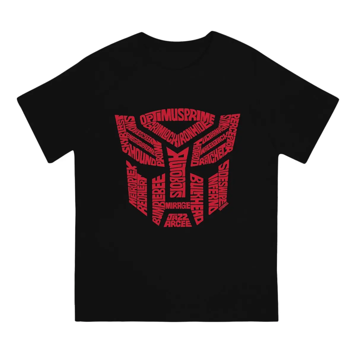 Transformer Red Polyester T Shirt Vintage Homme Men's Tshirt O-Neck Streetwear