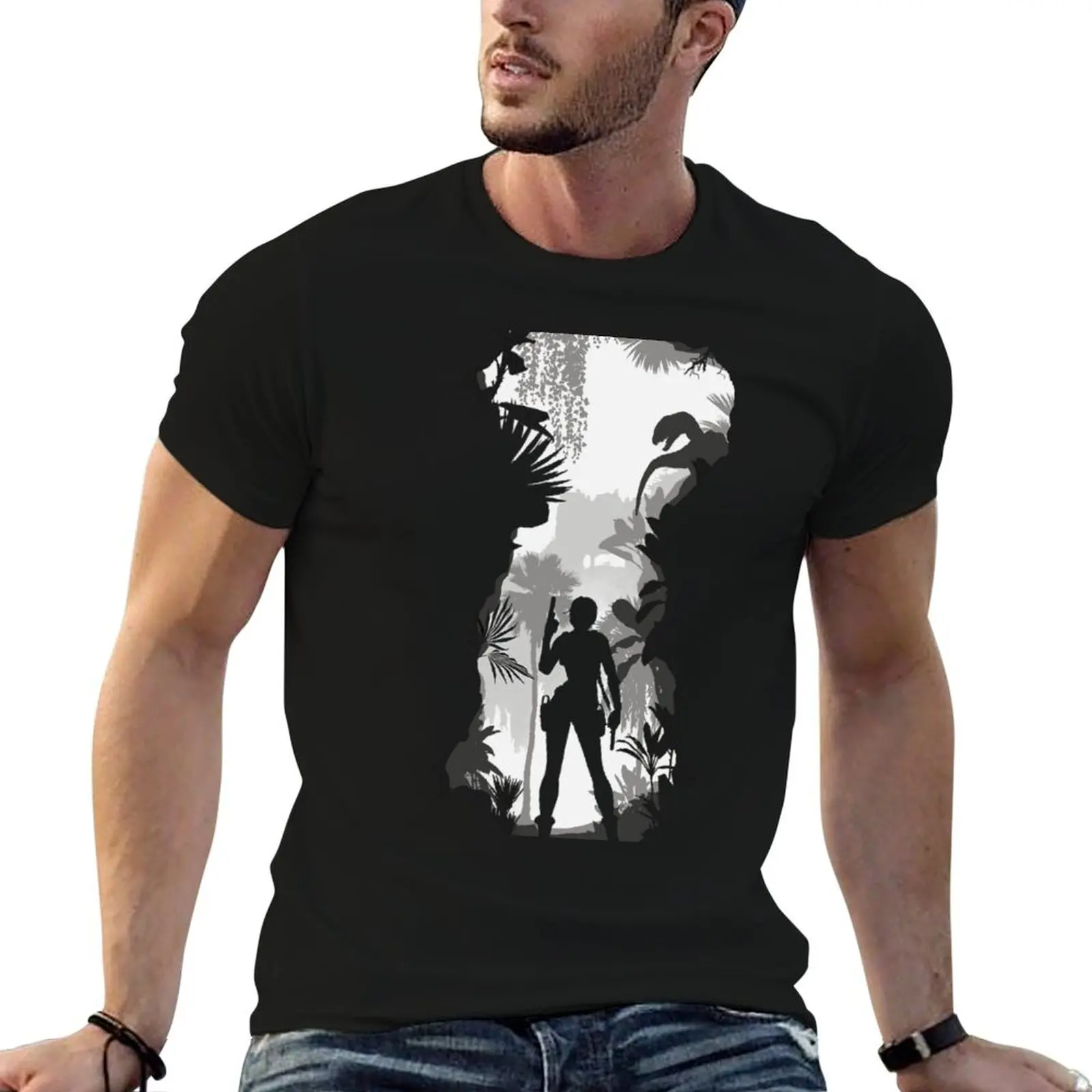

Lara croft in forest *HIGH QUALITY* T-Shirt man t shirt summer man tshirt T-Shirt