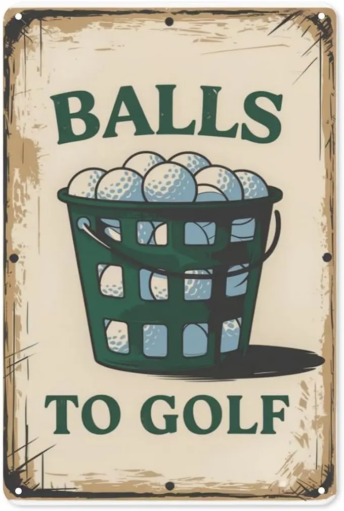 Golf Skeptic Retro Tin Sign 8X12IN 