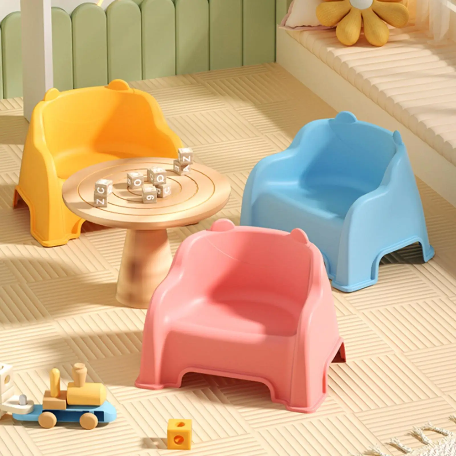 

Small Stool with Back Support Stable Portable Footrest Foot Rest Kids Stool Step
