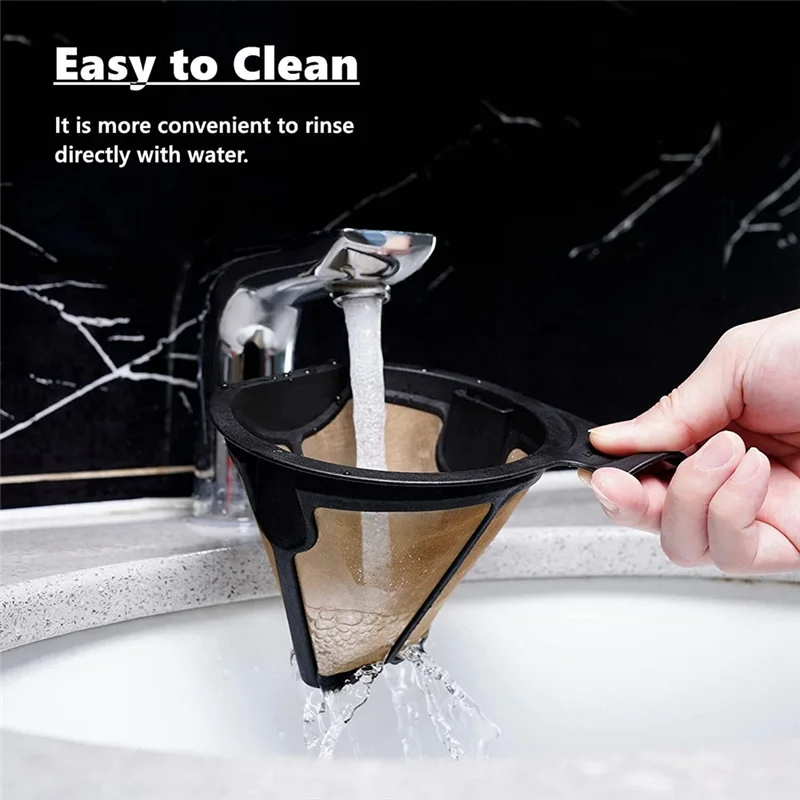 

FSLH 2PCS Reusable Coffee Filters for CF09X Coffee Bar Permanent Replacement Cone Coffee Maker Filter