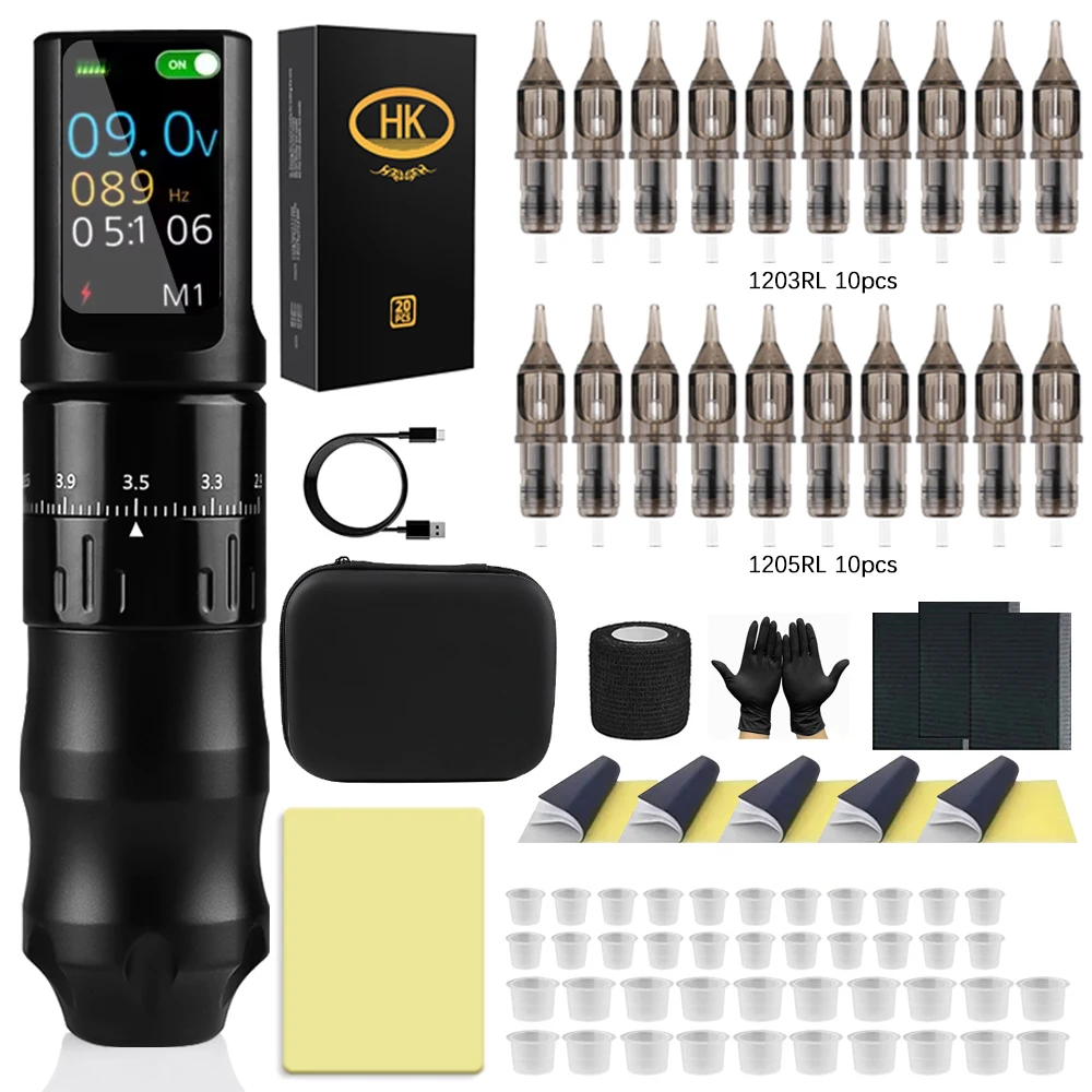 

Wireless Tattoo Kit High Quality Tattoo Pen Permanent Makeup Machine Cool Power Supply Tattoo Gun Set for Artists