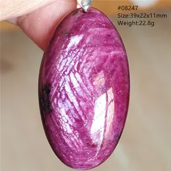 Natural Red Ruby Pendant Necklace Jewelry For Women Men Star Light Bead Watermelon Red Green Ruby Tumbled AAAAAA