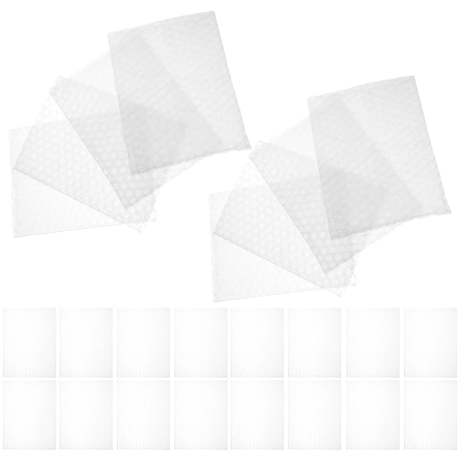 100 pcs 5 91x3 94 Inches Clear Double Layer Shockproof Protective Packing Small Items Storage Shipping